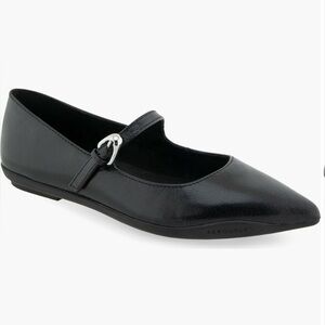 Aerosoles Diva Pointed Toe Women's Black Mary Jane Flats Size 7.5